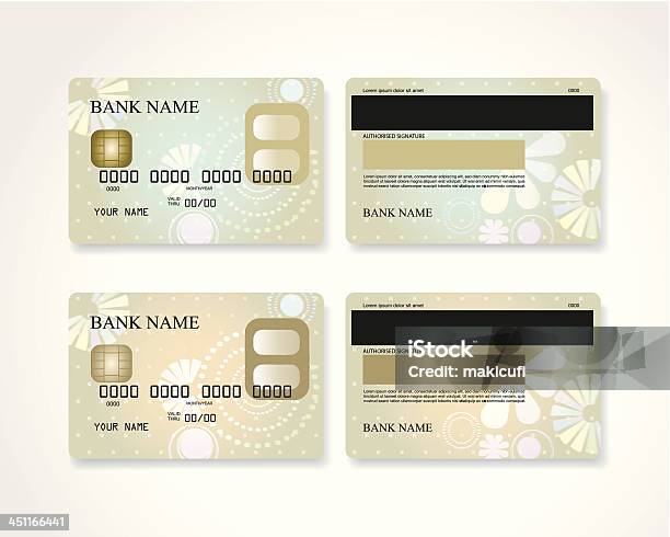 Design De Cartão De Crédito Com - Arte vetorial de stock e mais imagens de Atividade - Atividade, Atividade bancária, Azul