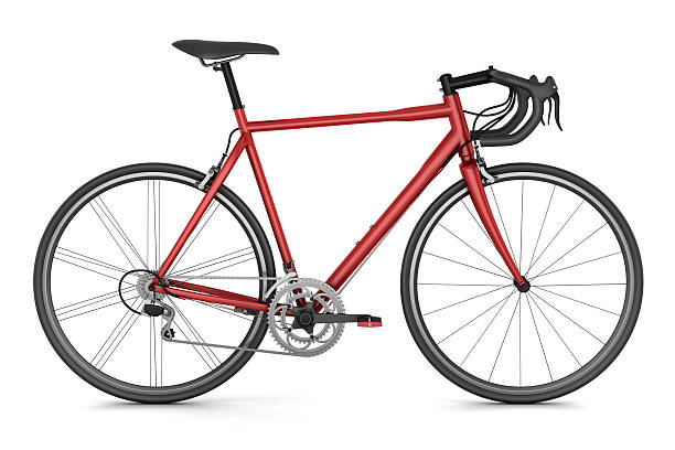istock red sport bicycle isolated on white background 451169817
