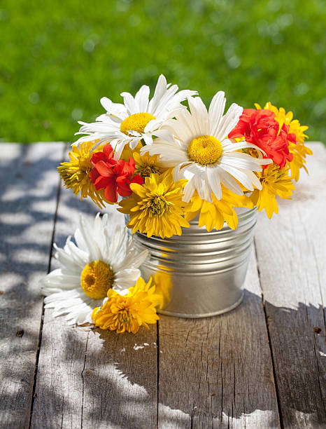 istock Fresh garden flower bouquet 451170047