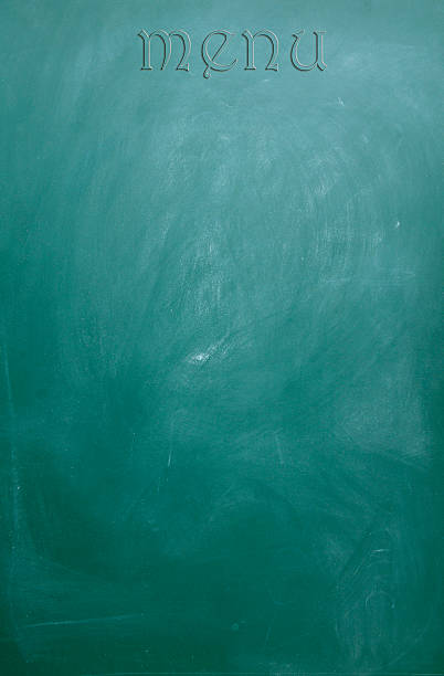 istock menu title drawn with chalk on the blackboard 451170317