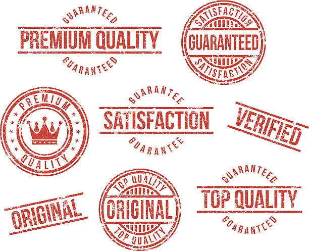 Vector illustration of Premium quality rubber stamps