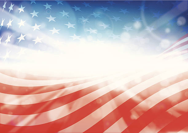 ilustraciones, imágenes clip art, dibujos animados e iconos de stock de cuatro de julio - american flag backgrounds american culture usa