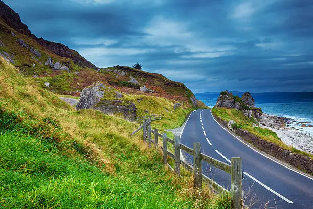 Highway in Ireland, location: Causeway Coast, County Antrim