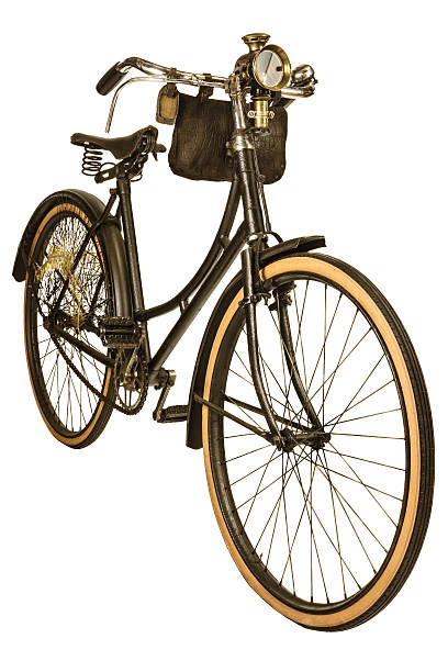 istock Vintage nineteenth century bike isolated on white 451184113