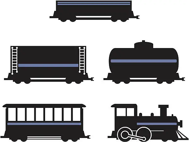 Vector illustration of Train Set