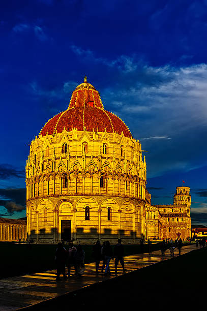 The very well known landmark of Pisa. Leaning tower.