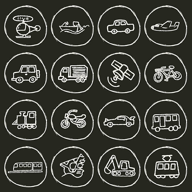 транспорт значок - bicycle pick up truck icon set computer icon stock illustrations