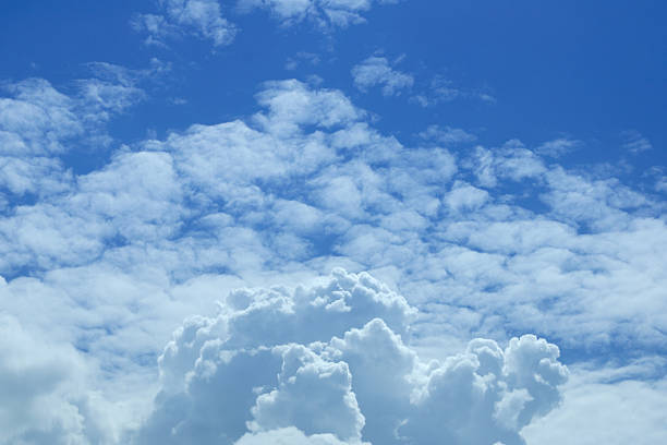 istock Big white cloud on sky, sun shine day. 451242717