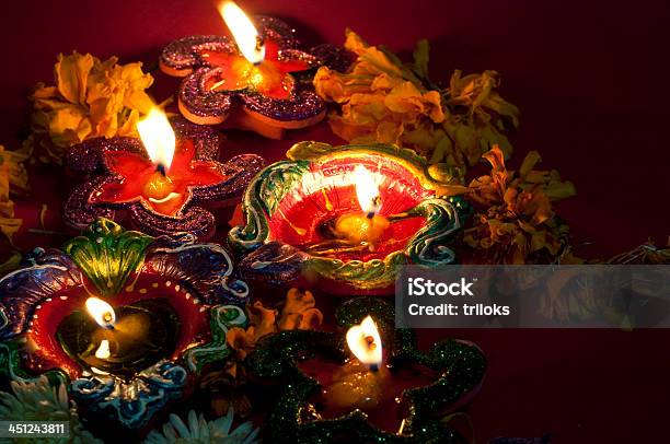 Lights Stock Photo - Download Image Now - Flower, Rangoli, Art And Craft