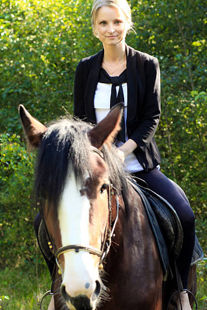 istock Girl and horse. 451243943