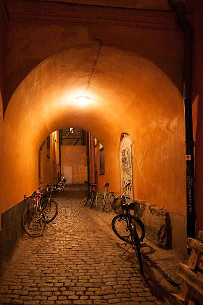 istock Stockholm old city at night 451245181
