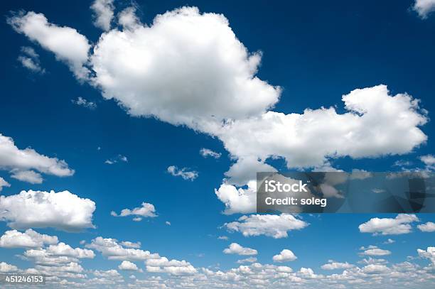 Bright Contrast Sky With Clouds Stock Photo - Download Image Now - Abstract, Backgrounds, Blue