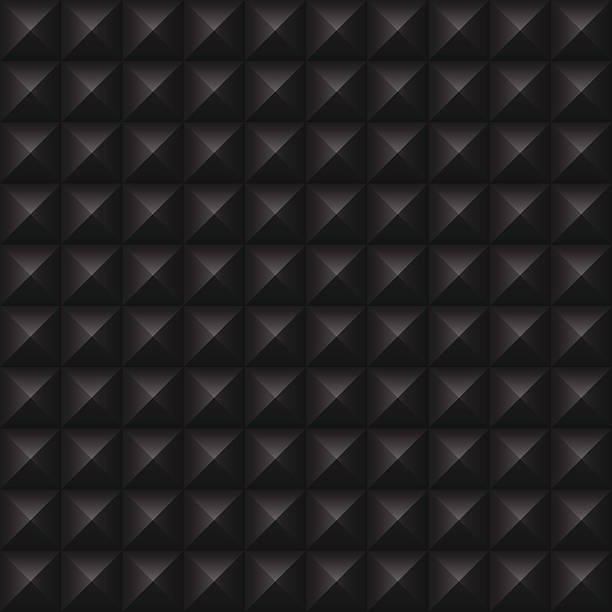 Black Studs Seamless Texture vector art illustration