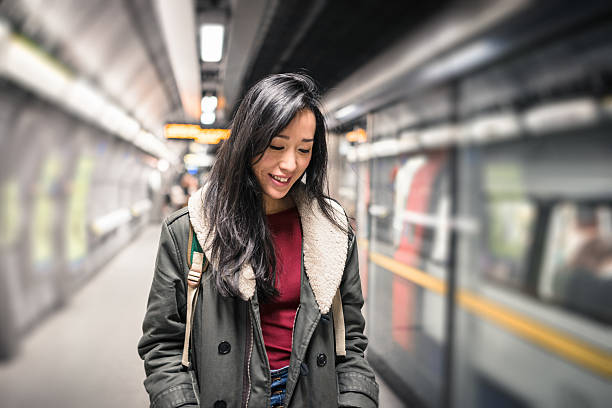 istock Chinese Woman waiting the metro 451256739