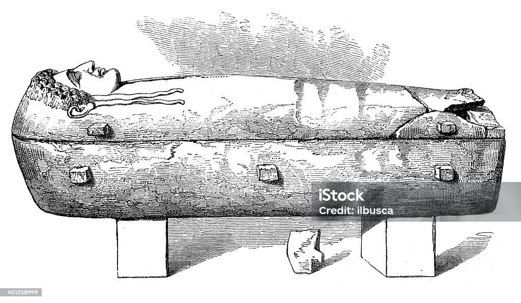 Antico Sarcofago illustrazione di Phoenician - Illustrazione stock royalty-free di Antico - Vecchio stile