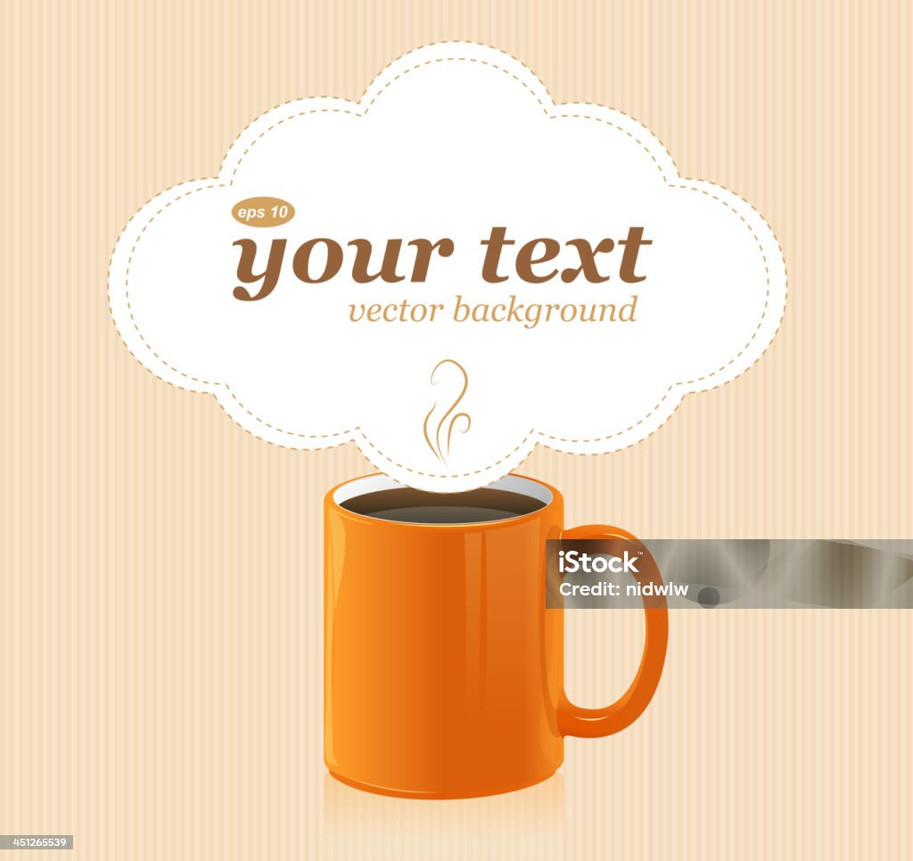Cup Text Element Vector Coffee Cup With Text Stock Illustration - Download Image Now ...
