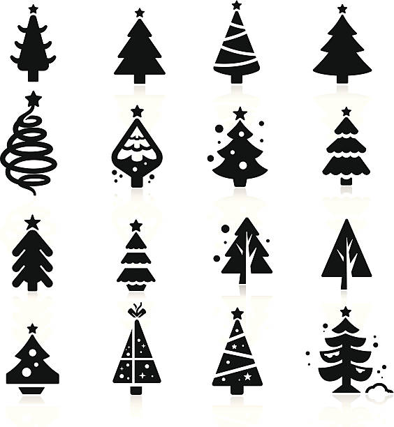 christmas weihnachtsbaum - weihnachtsbaum stock-grafiken, -clipart, -cartoons und -symbole