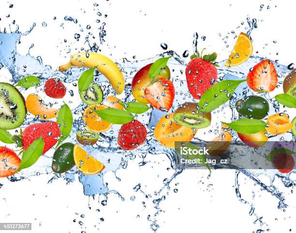 Fresh Fruits Stock Photo - Download Image Now - Freshness, Spraying, Abstract