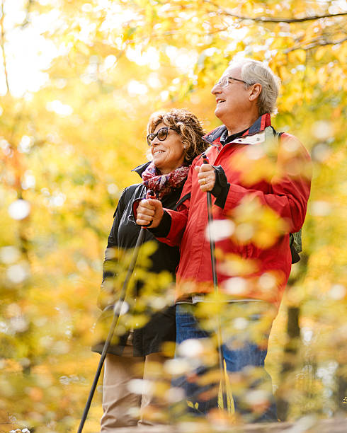 Senior Hikers in the forest