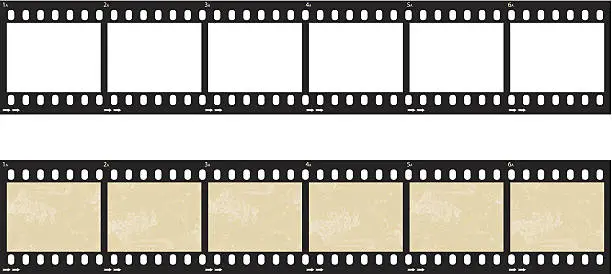 Vector illustration of Film Strip Set