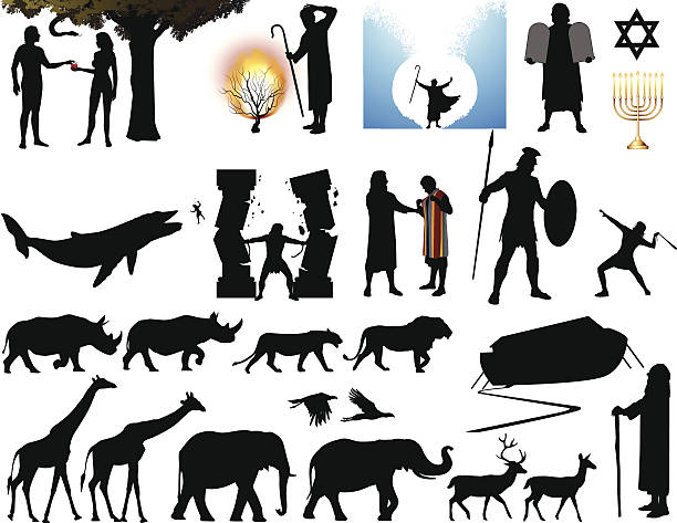 ilustrações de stock, clip art, desenhos animados e ícones de bíblia velho testamento - ark animal elephant noah