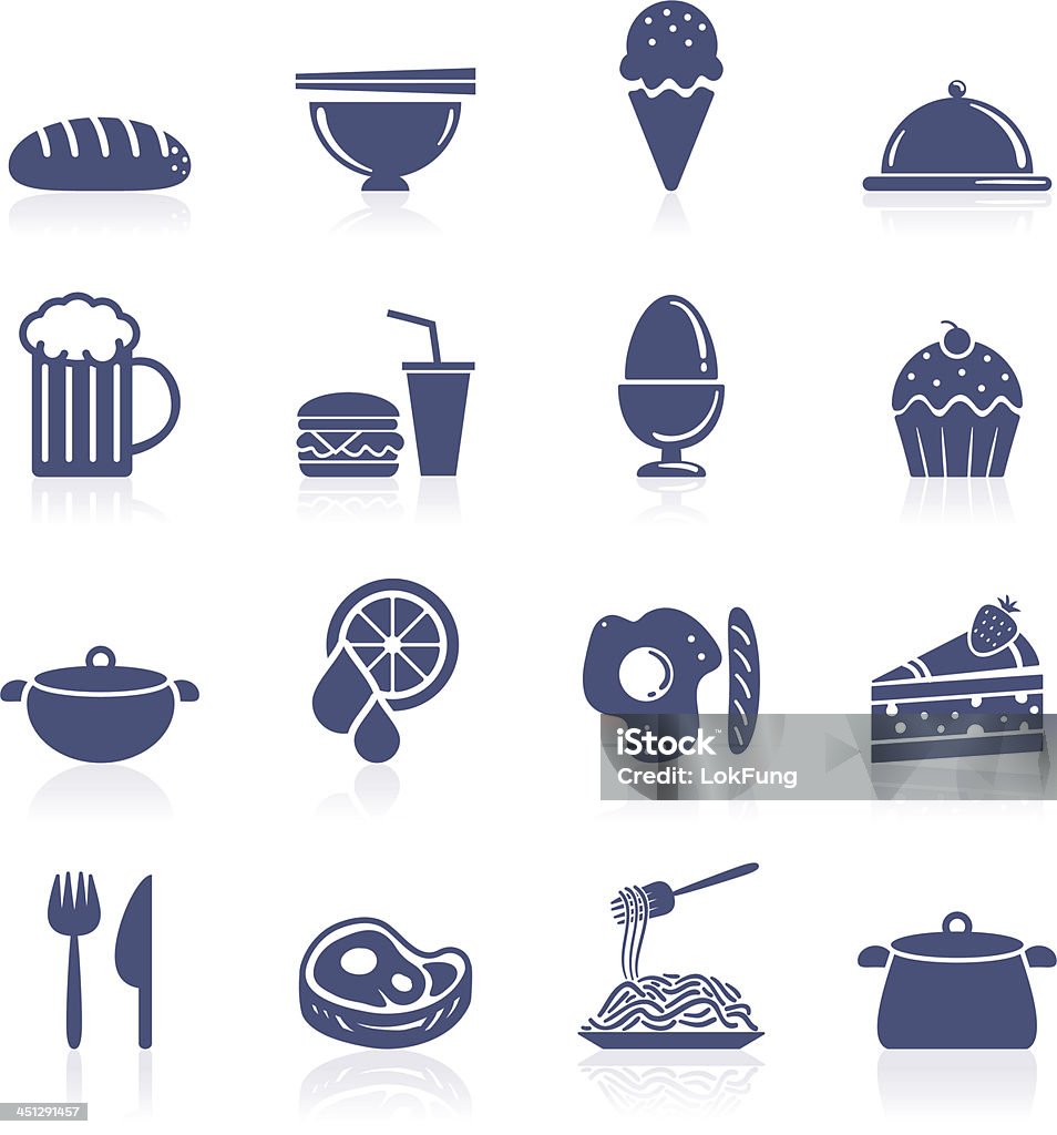 Food interface icon Food interface icon collection Covering stock vector