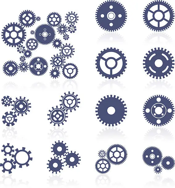 Vector illustration of Wheels icon set