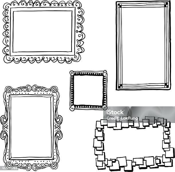 Ornate Frames In Sketch Style Stock Illustration - Download Image Now - Picture Frame, Border - Frame, Doodle