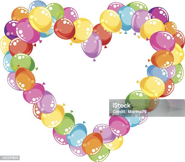 Ballons Coeur Vecteurs libres de droits et plus d'images vectorielles de Amour - Amour, Anniversaire d'un évènement, Ballon de baudruche