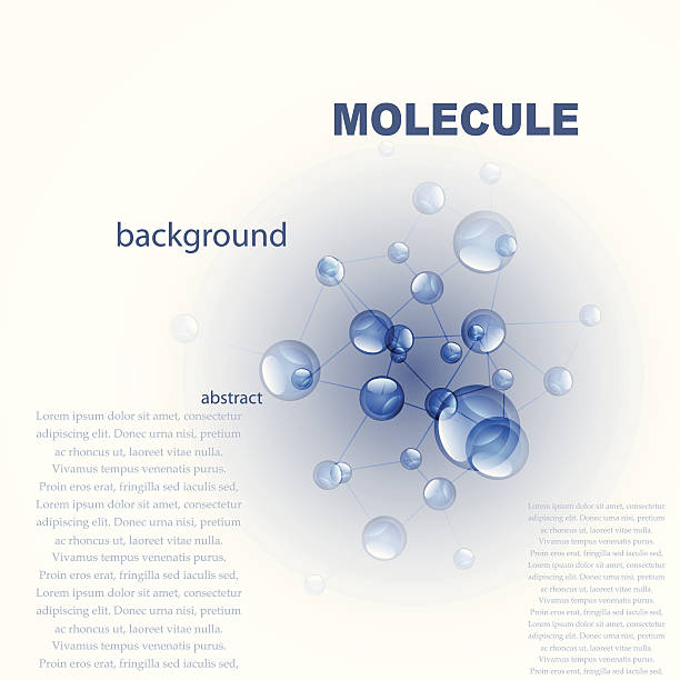 ilustrações de stock, clip art, desenhos animados e ícones de moléculas de fundo vector azul - dna helix helix model symmetry
