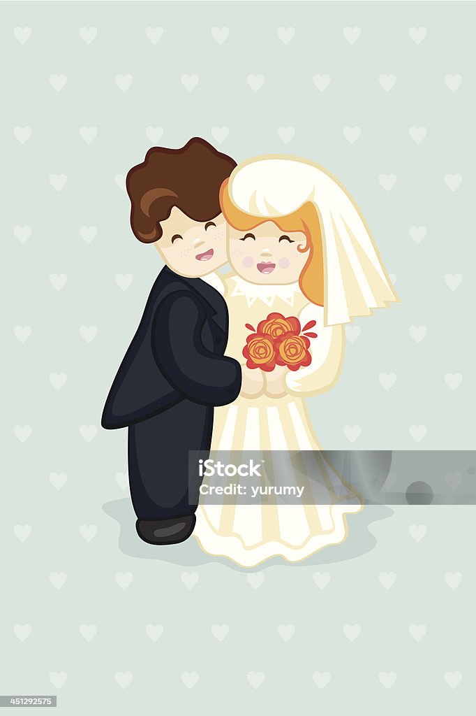 Ciasto Nowożeńcy - Grafika wektorowa royalty-free (Dorosły)