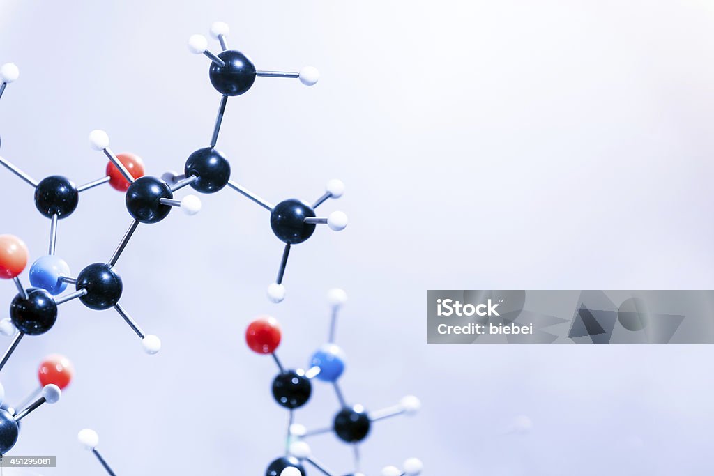 Modèle de la structure moléculaire - Photo de Expérience scientifique libre de droits