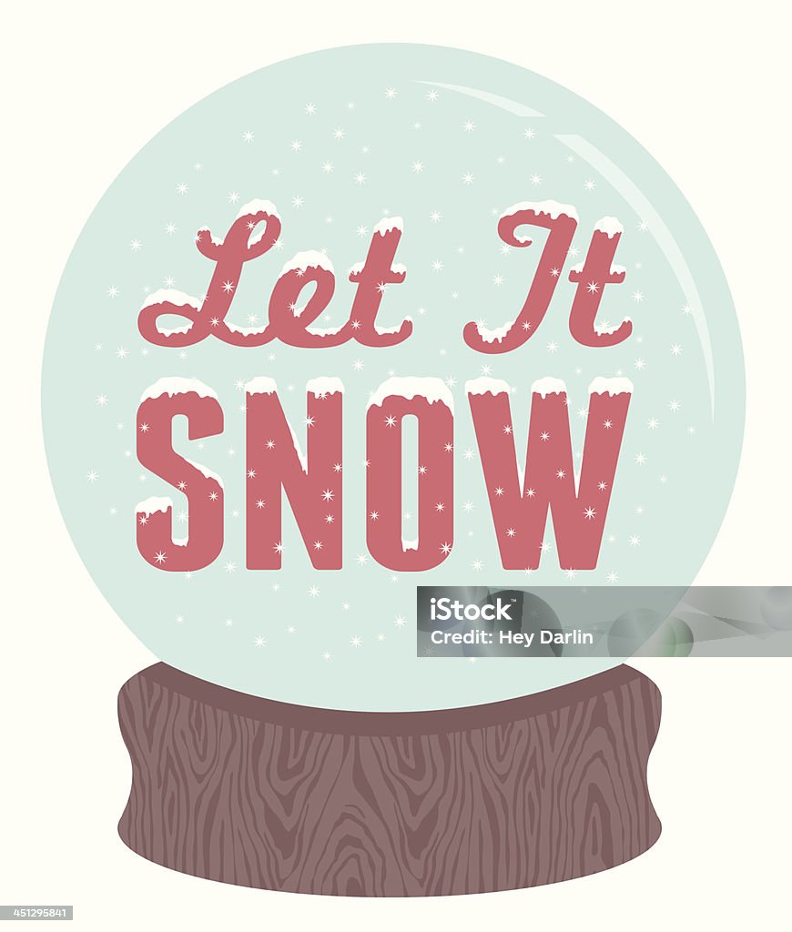 Permita que de cristal con nieve - arte vectorial de Let It Snow - Short Phrase libre de derechos