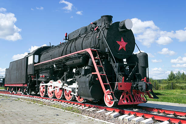 istock Russian freight locomotive 50-ies 451297901