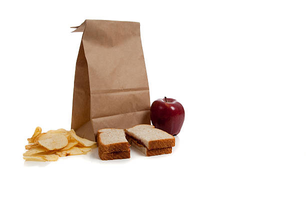istock Sack lunch with peanut butter sandwich 451300753