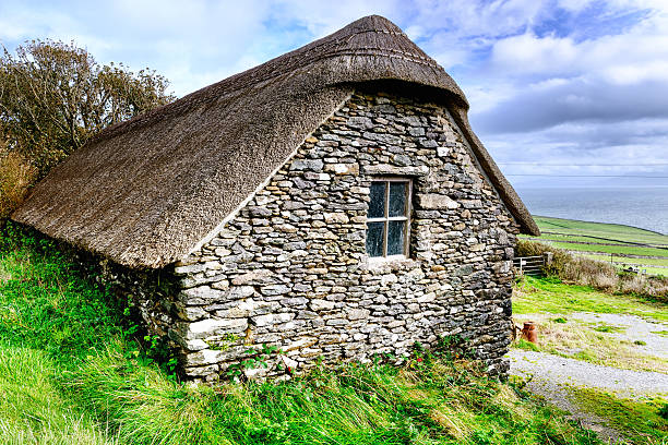 istock Thatched stone  cottage on the Dingle Peninsula, Ireland 451303893