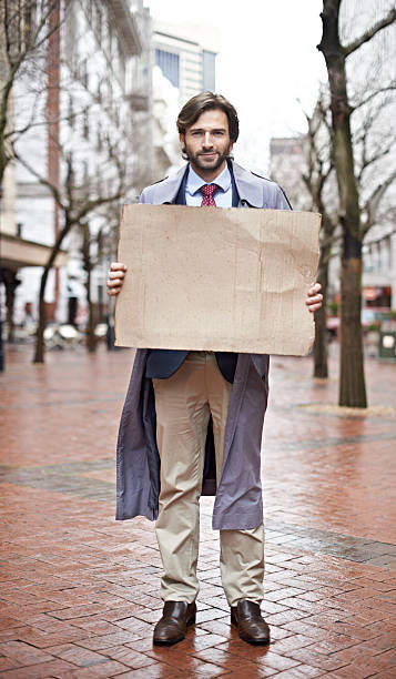 die botschaft? - cardboard sign stock-fotos und bilder