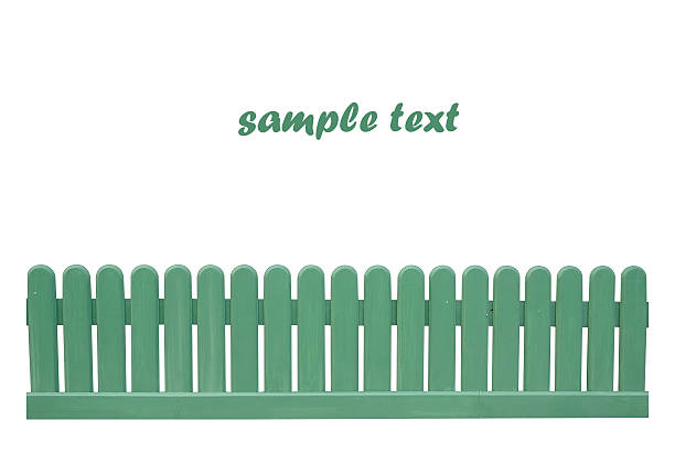 green fence isolated