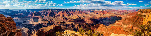 grand canyon - panoramic canyon arizona scenics - fotografias e filmes do acervo