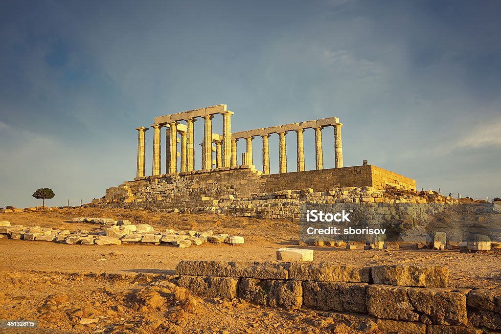 Ruinas del Templo de Poseidón - Foto de stock de Antigualla libre de derechos