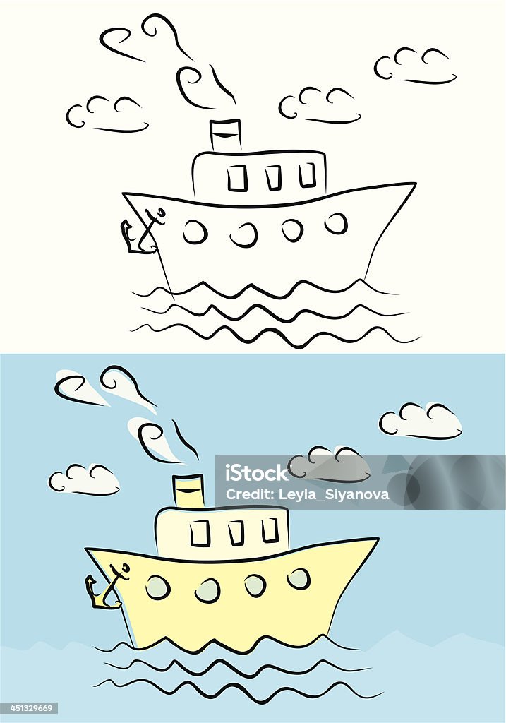 steamship illustration - clipart vectoriel de Bateau de voyageurs libre de droits