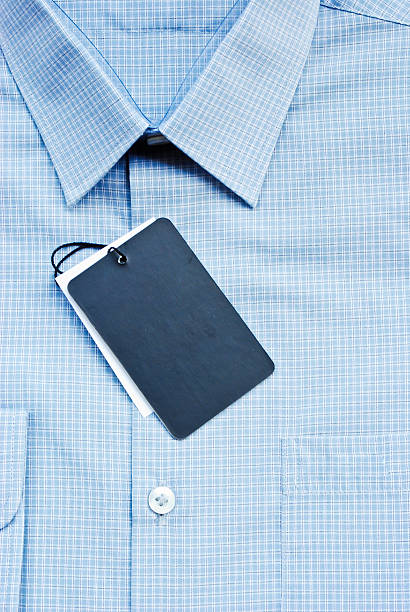 istock New men's shirt and  label 451329793