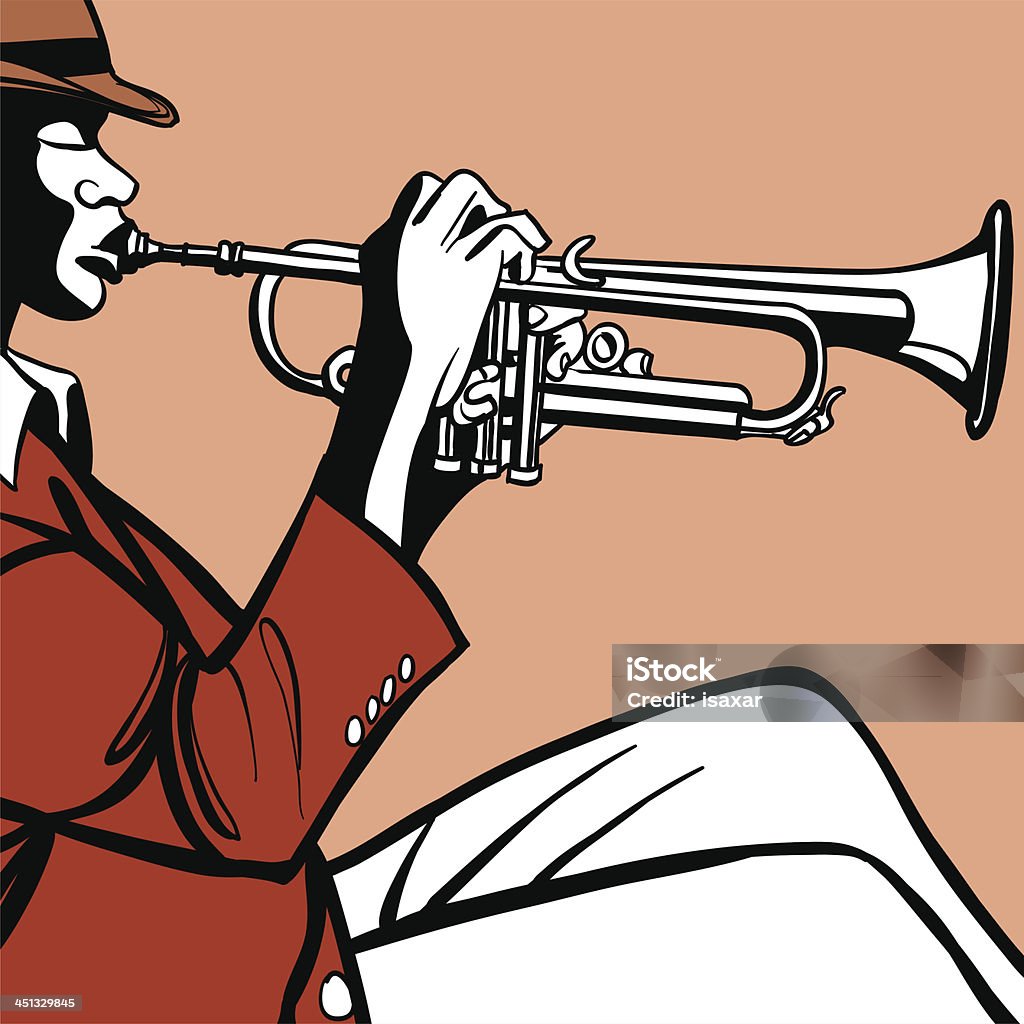 Joueur de trompette - clipart vectoriel de Art du spectacle libre de droits