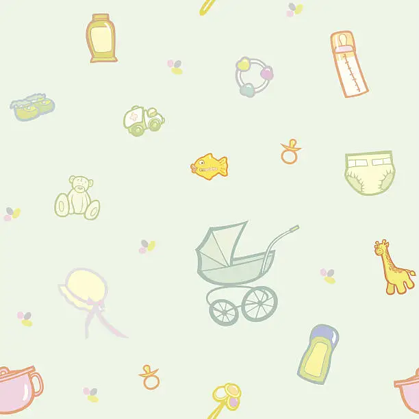 Vector illustration of Baby theme