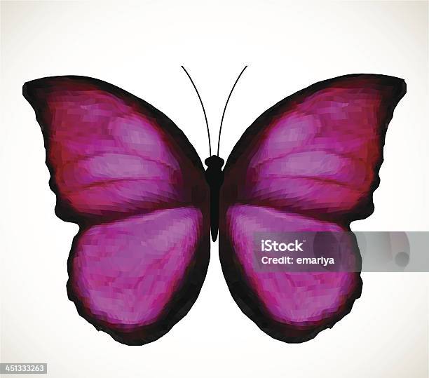 Bright Pink Butterfly Vektor Stock Vektor Art und mehr Bilder von Bunt - Farbton - Bunt - Farbton, Chiffon, Dekoration