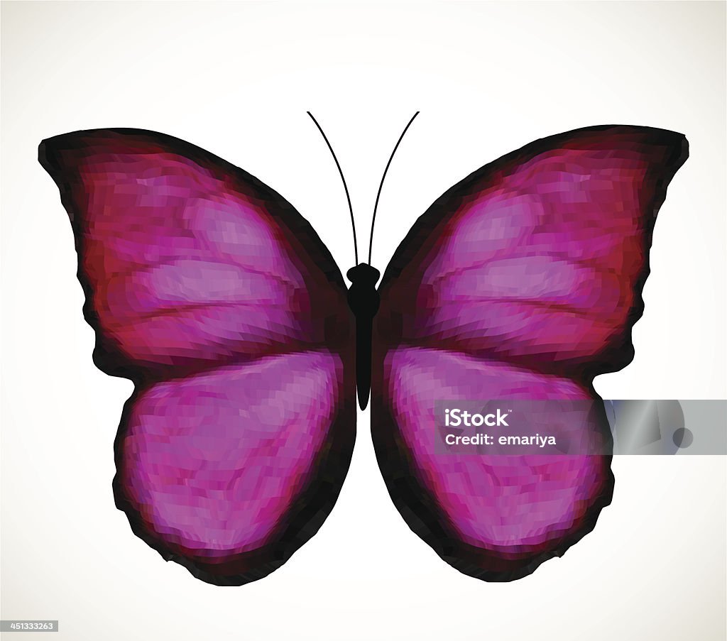 Mariposa de color rosa brillante. Vector - arte vectorial de Chifón libre de derechos