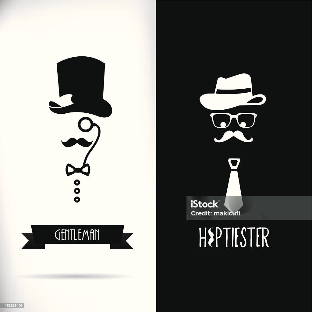 Gentleman, a także hipsterskie, - Grafika wektorowa royalty-free (Mężczyźni)