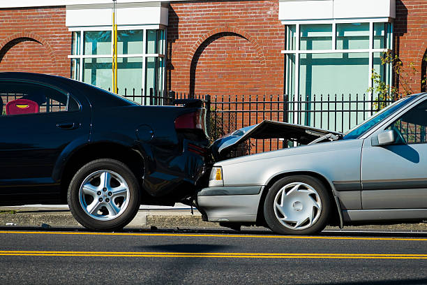 istock Auto accident involving two cars 451333955