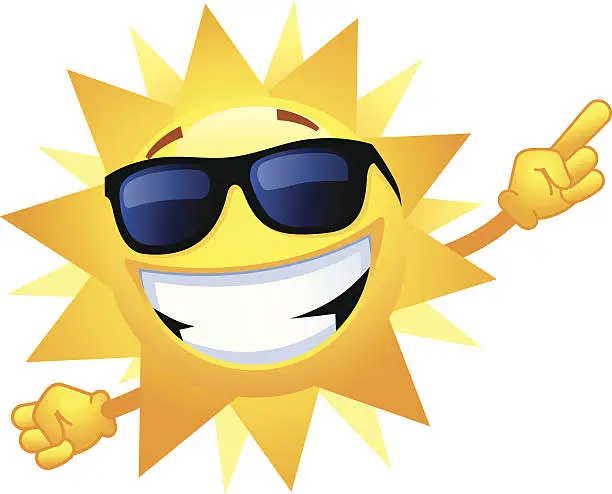 Vector illustration of Happy Sun