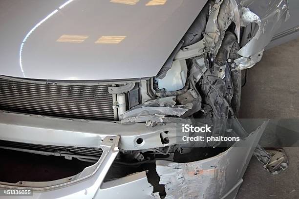 Crash Car Accident Stock Photo - Download Image Now - Broken, Buckle, Bumper